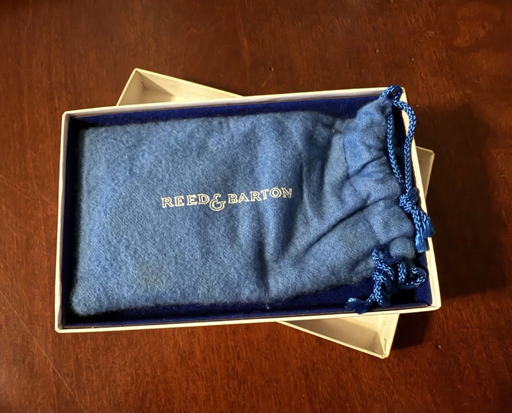 Vintage Reed & Barton Silver Plated Mirror “C” Engraved With Box