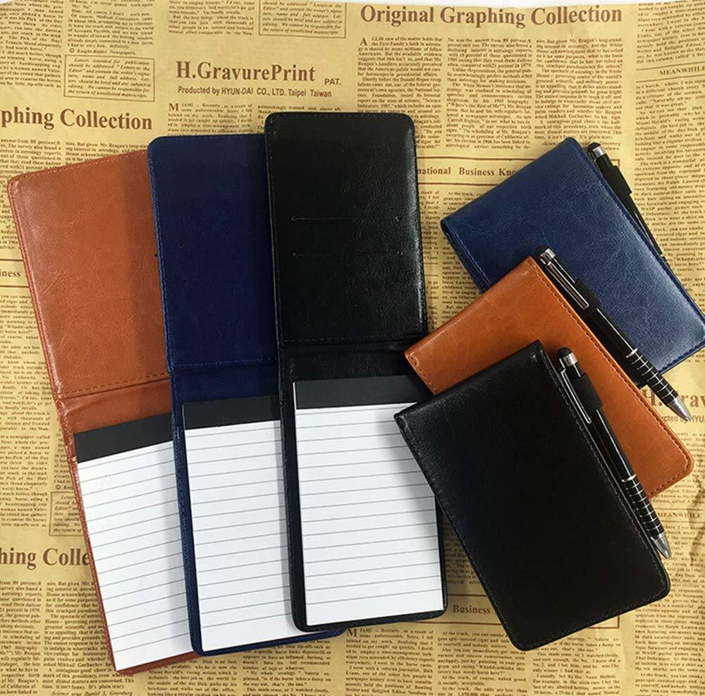 Mini Pocket Notepad Holder with 50 Lined SheetsRefillablewith Notebook Refill...