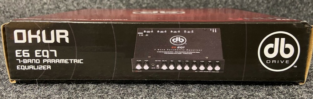 DB DRIVE OKUR E6 EQ7 7-BAND PARAMETRIC EQUALIZER 3 RCA OUTPUTS FRONT/REAR/SUB