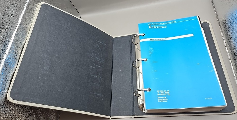 Vintage 1986 IBM Disk Operating System Manual 1st Edition Fabric Bound