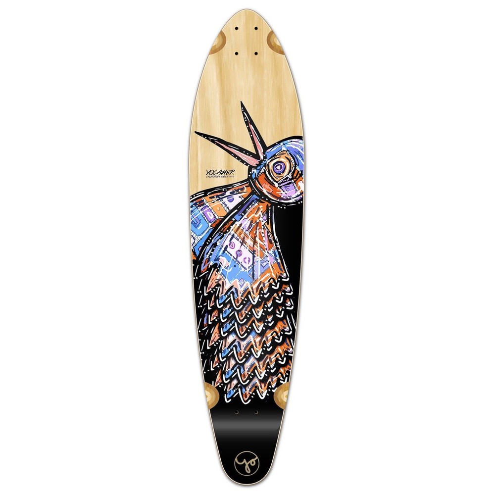 Yocaher Kicktail Longboard Deck - The Bird Natural (DECK ONLY)