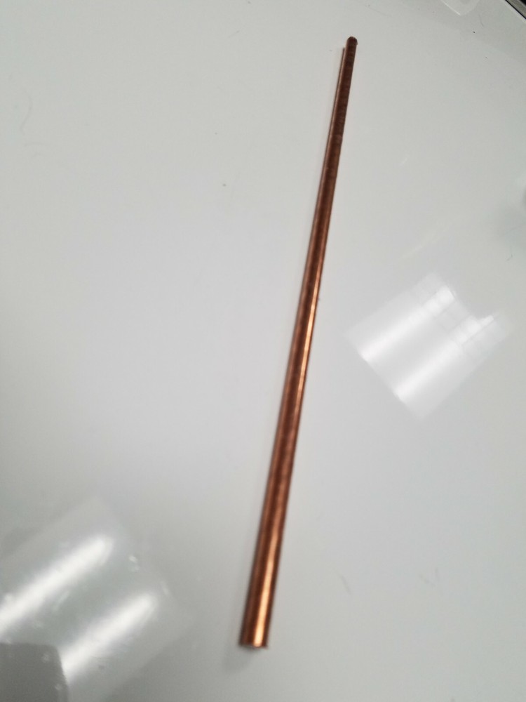 (1) 3/8" .375" Solid Copper Round stock Bar Rod 12"