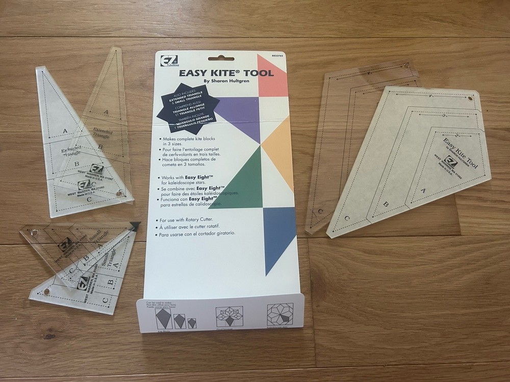 Easy Kite Tool Extended Triangle Small Triangle EZ Quilting Tool Scrapbooking