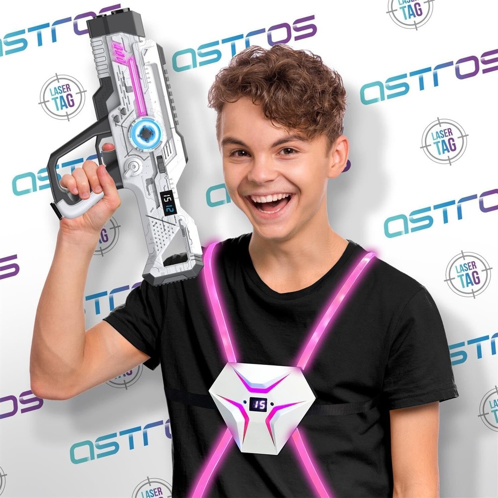 Longest Range Laser Tag Set with Rechargeable Guns & Vests - Action-Packed Fun!=