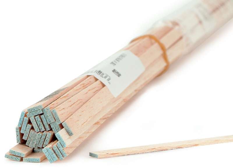 1/8" x 3/8" x 36" Balsa Strips (10)