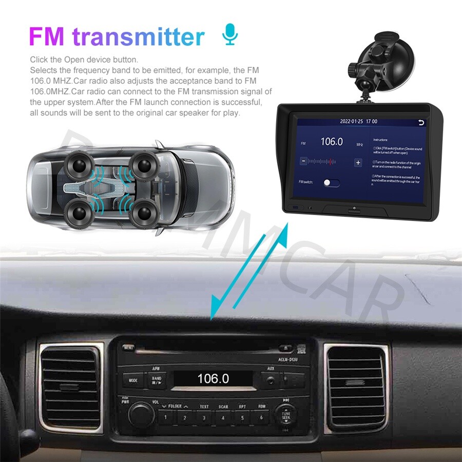 Car Dash Camera For CarPlay Android Auto Navi WIFI 7in Stereo Multimedia Player