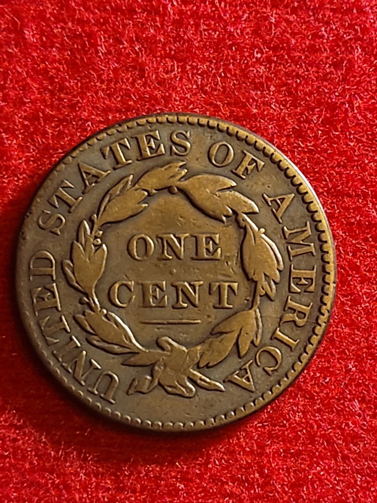 1829 large cent N-4 Large Letters