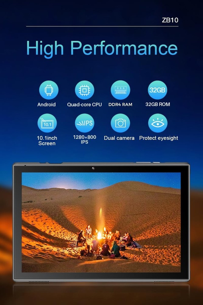 ZZB 10 inch Tablet Android 15 Tablet PC, 10.1 Android Tablets DDR4 8GB RAM 32...