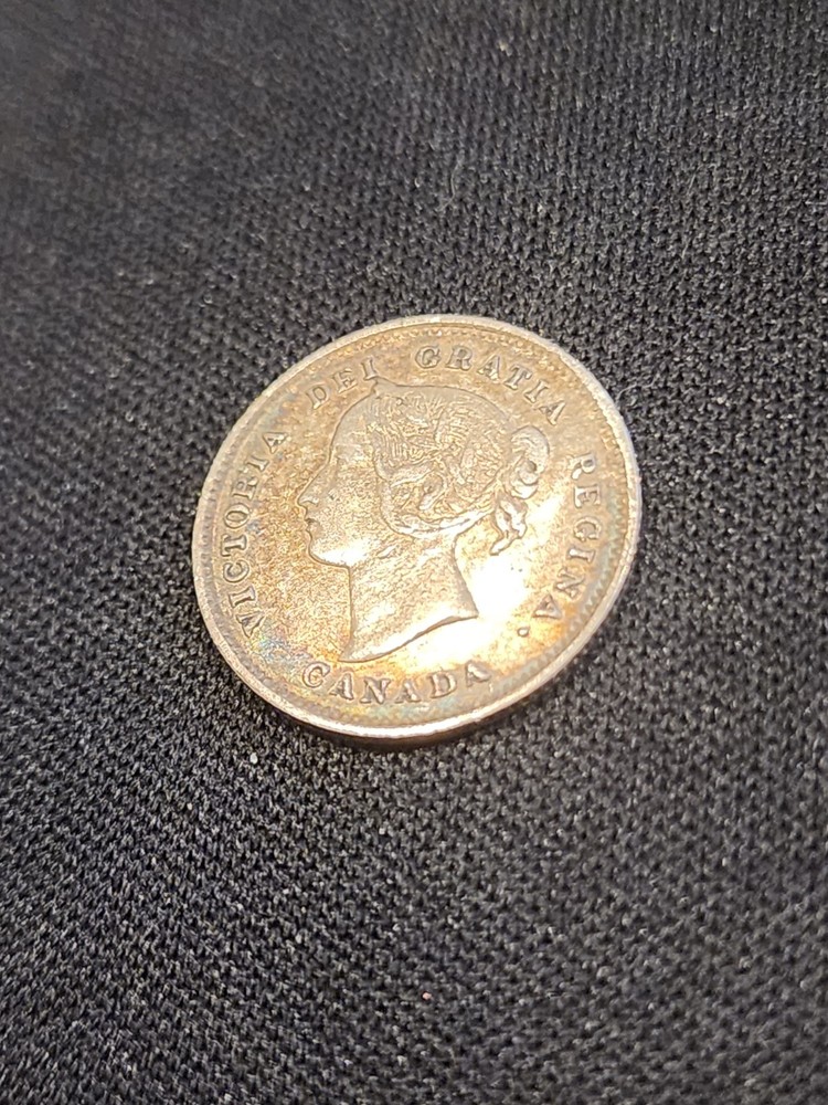 1894 Canada 5 Cents Silver Coin