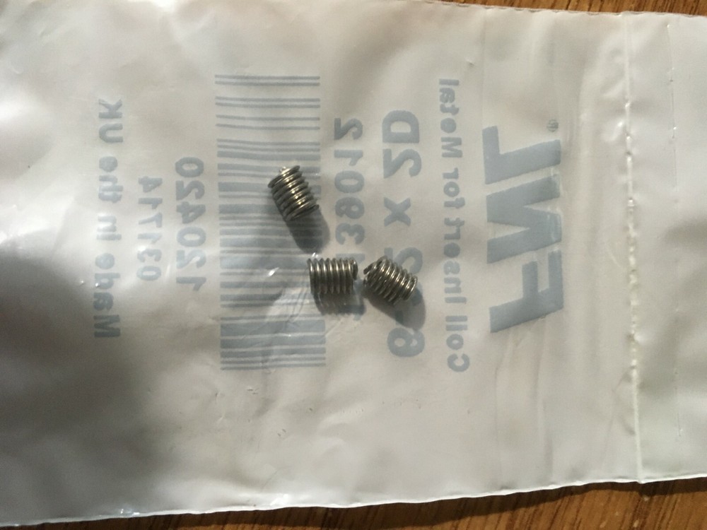(6) #6-32 x 2D UNC 18-8 S/S Free Running Wire Insert