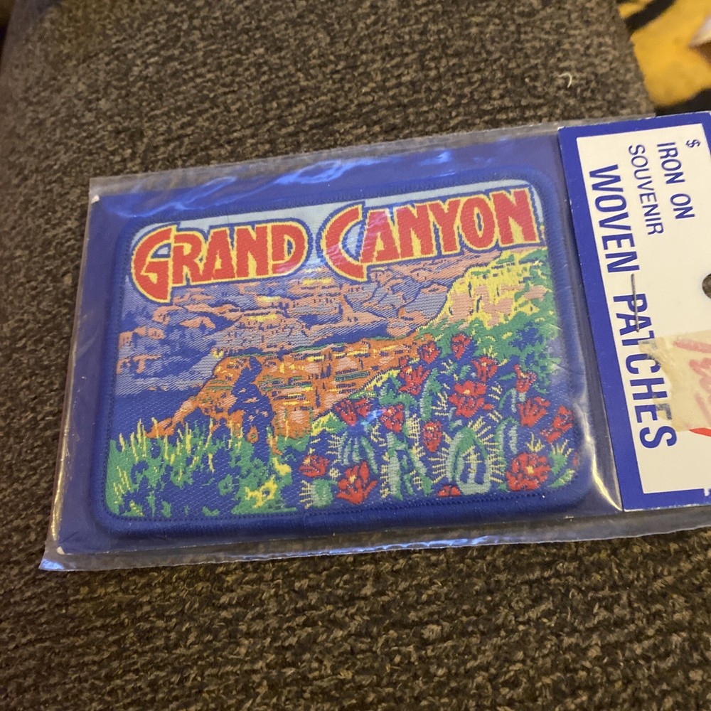 VTG GRAND CANYON Woven Iron On Patch