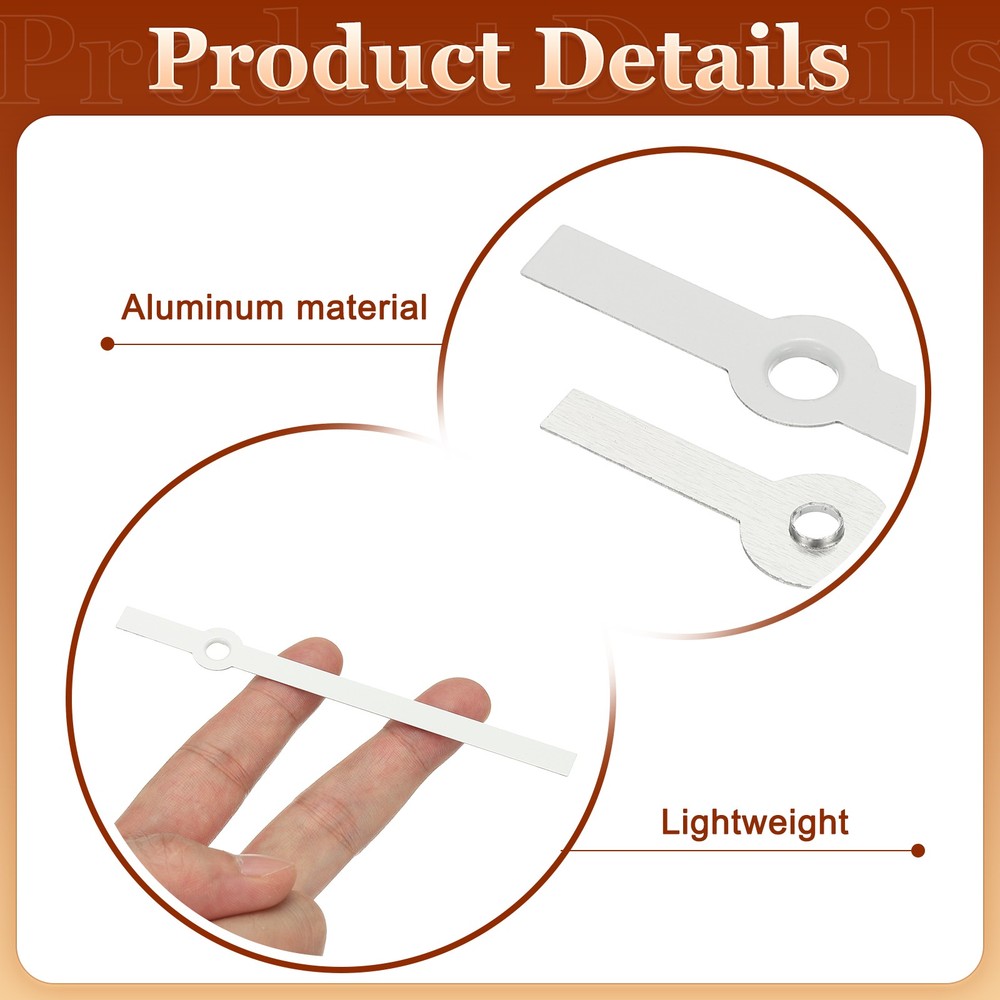 Clock Hands Kit, 16 Set Aluminum Clock Hands Parts Replacement, White Style 7