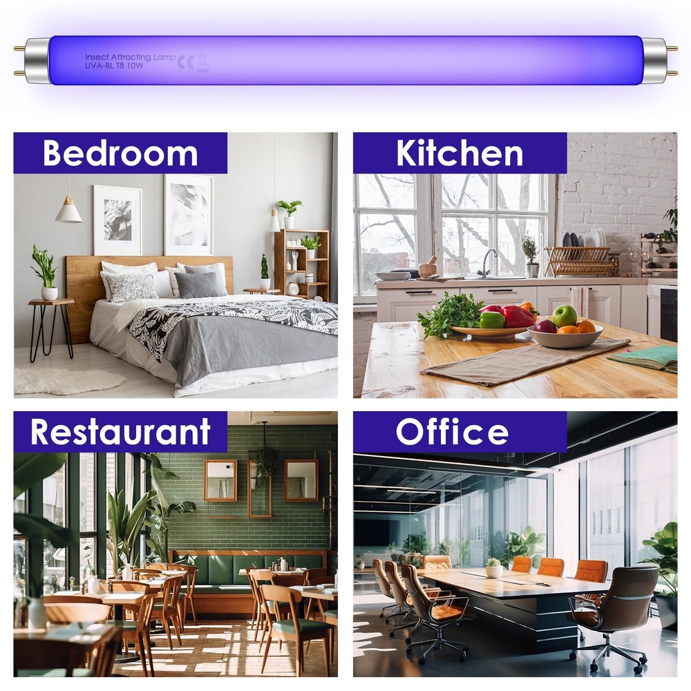 Qualirey 4 Pack Bug Zapper Replacement Light Bulbs 10W for 20W Indoor Bug...