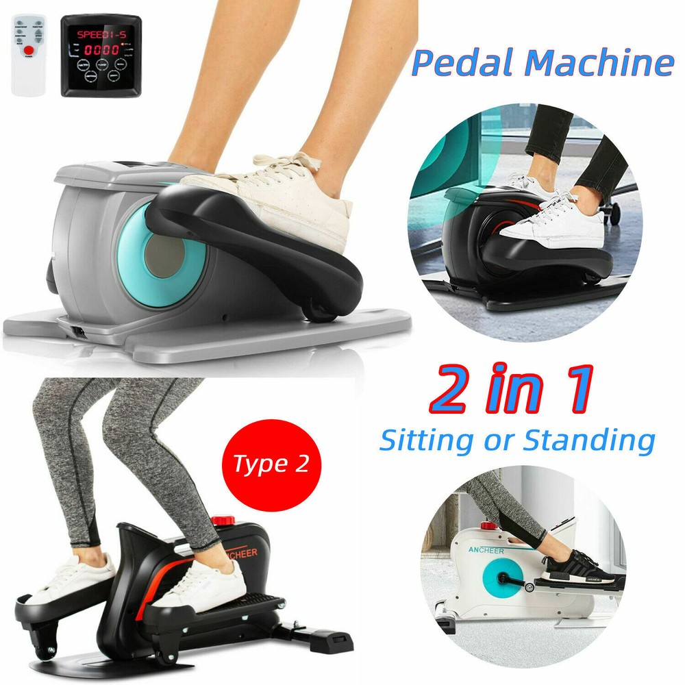 Under Desk Mini Cycle Pedal Exerciser Elliptical Machine Trainer Quiet * Compact