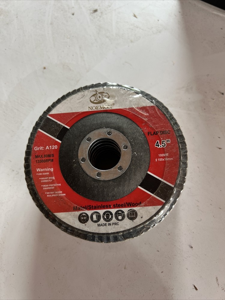 7 Pack Noemon 4.5” A120 Grit Flap Disc Grinding Wheels