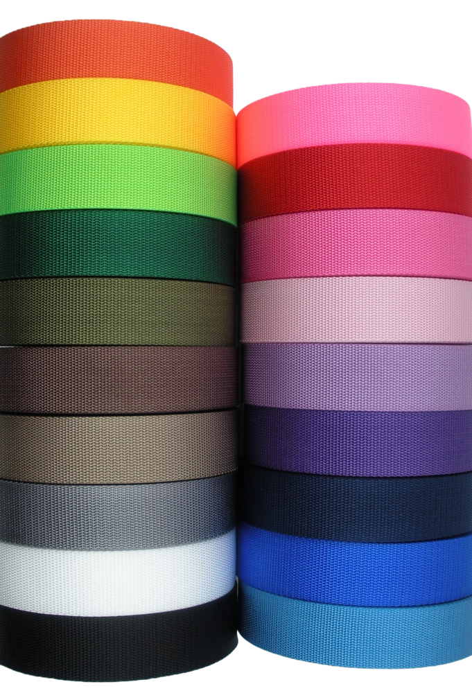 Light Weight Nylon Webbing ASSORTMENT 5 width choice 1 yard each 19 colors