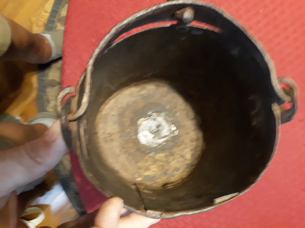 confederate tar/sponge iron cannon bucket