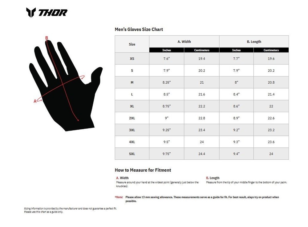 Thor Ridemode Static Gloves - Red - Men's Size Medium 3330-8339