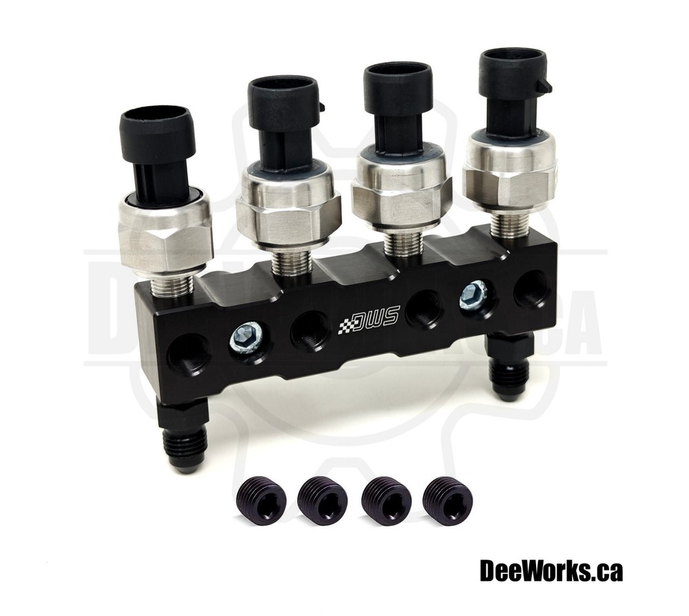 4 Port Remote Sensor Block Mount - Billet Aluminum