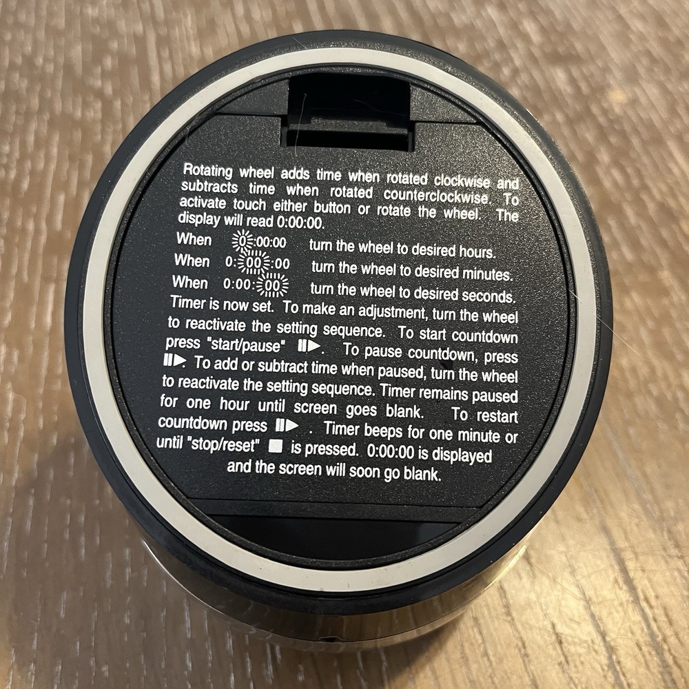 KitchenAid Digital Timer Black With Rotating Chrome Dial 9hr 59min 59 Sec