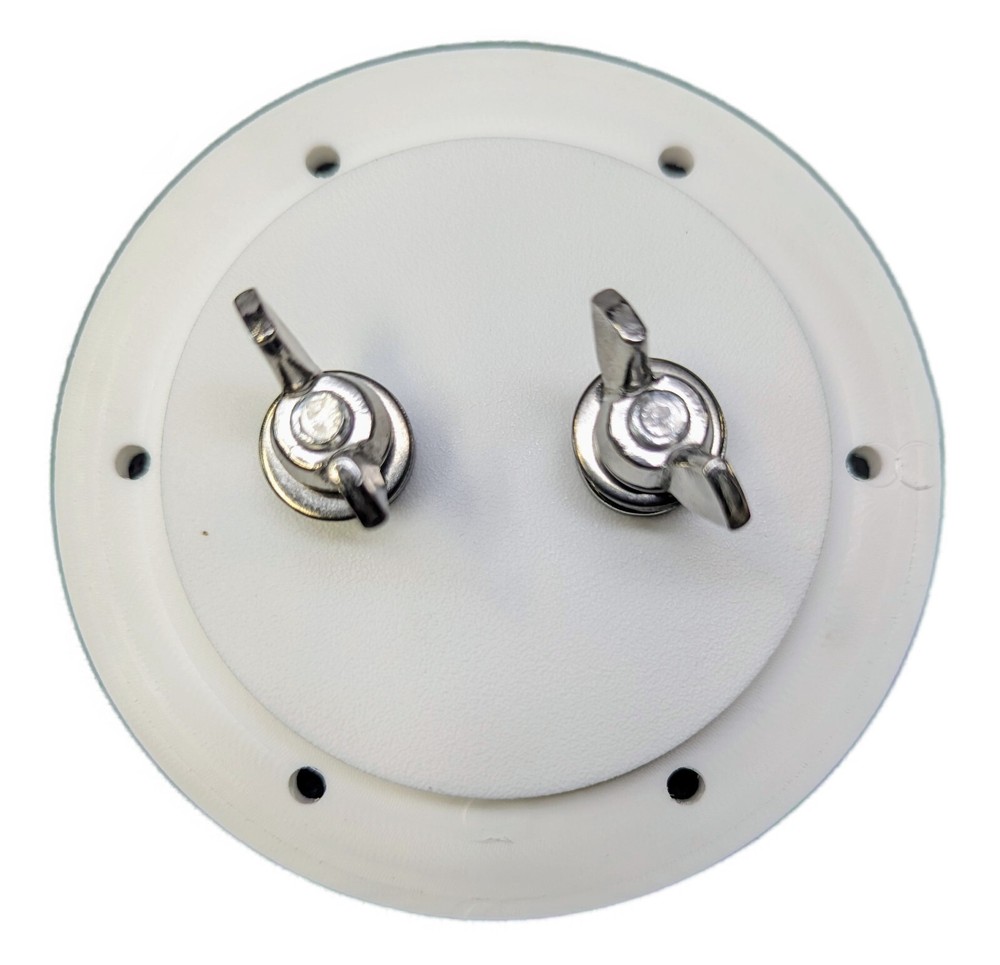 Round Subwoofer Speaker Box Terminal Cup, Single Input - TCS-2R WHITE