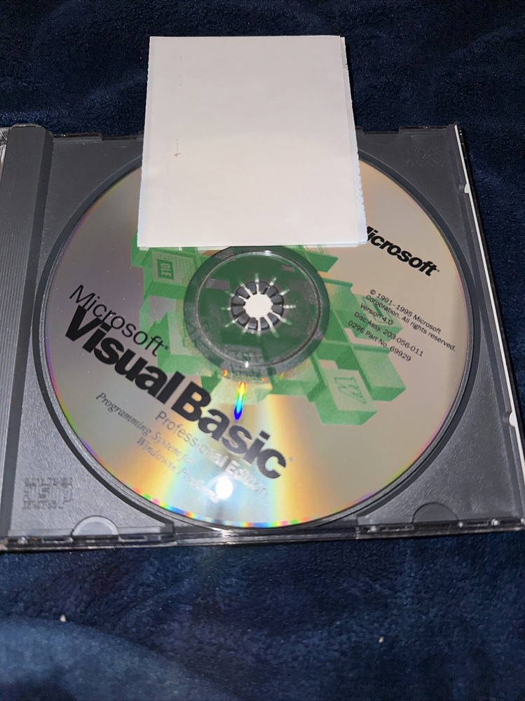 Microsoft Visual Basic Professional Edition 4.0 W/ CD Key Windows 95 NT 3.1