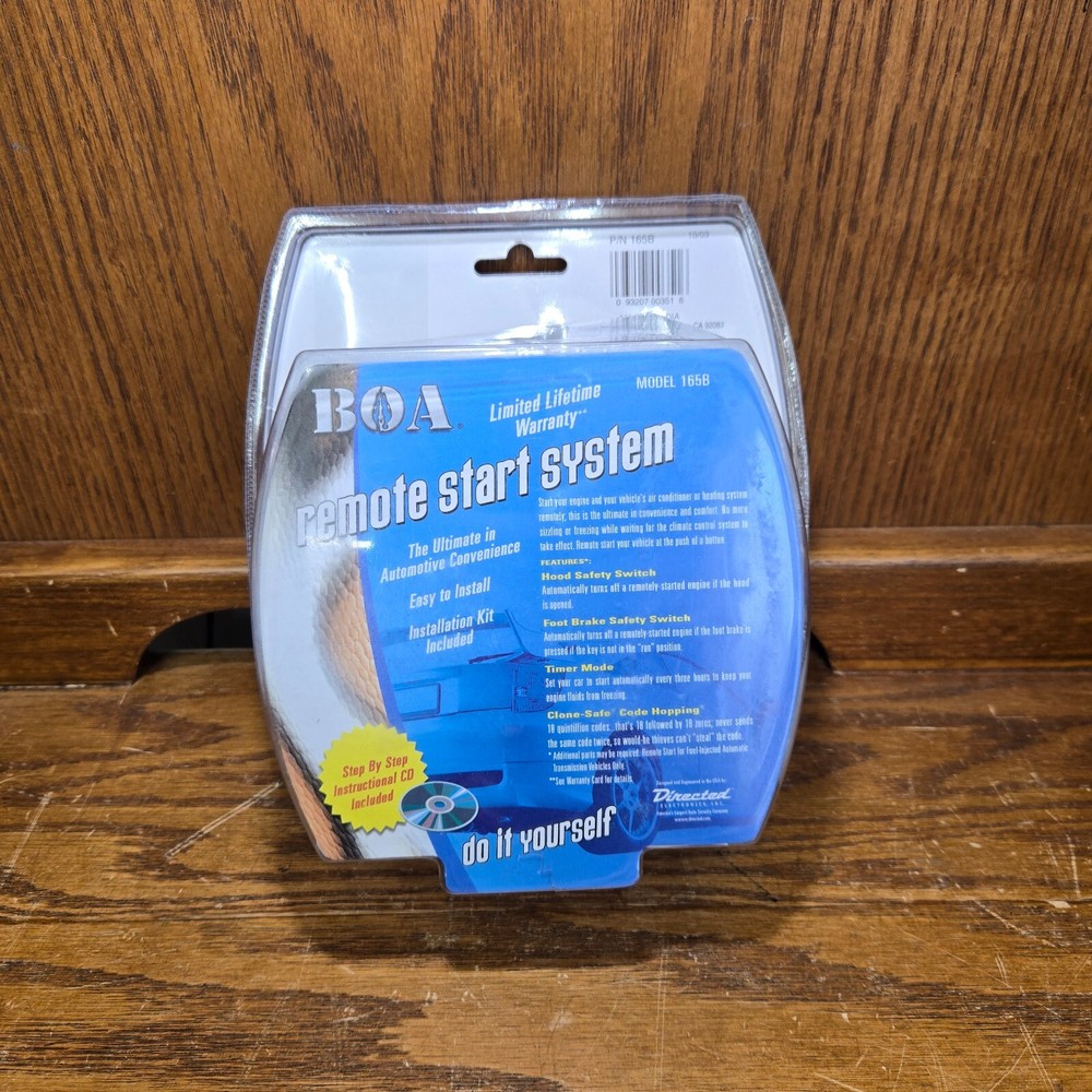 Boa Remote Start System Model 165B DIY CD Instructions Easy Install Sealed Box