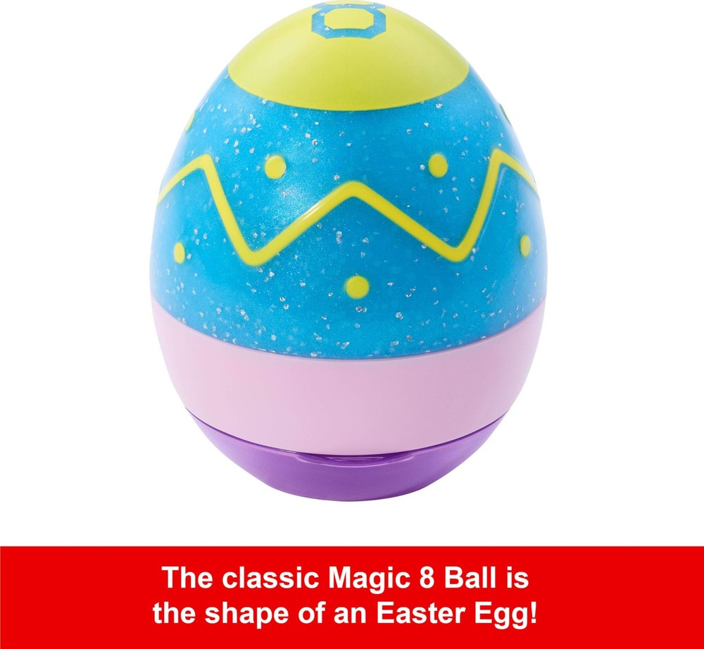 Pack of 4- Mattel Games Easter Magic 8 Ball, Fortune-Telling Easter Egg