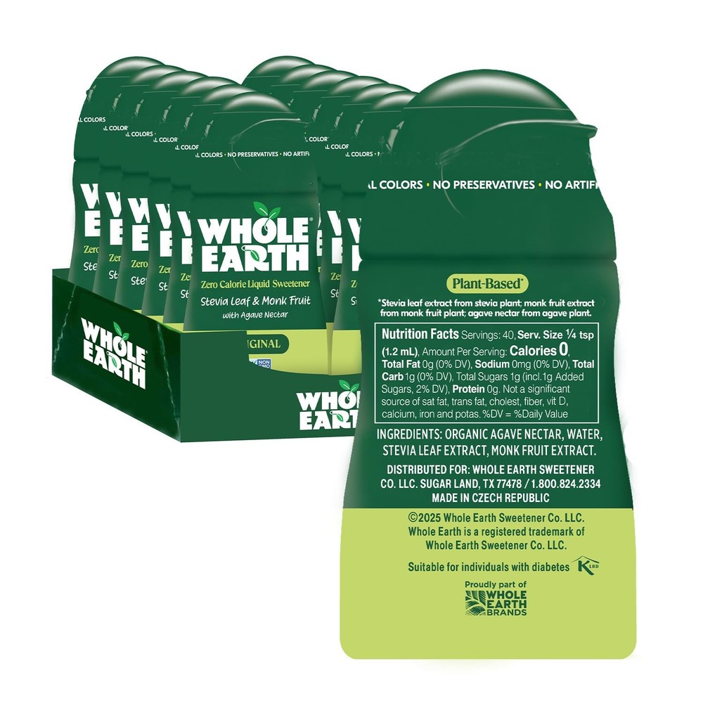 Stevia Monk Fruit Liquid Sweetener 12 Bottles