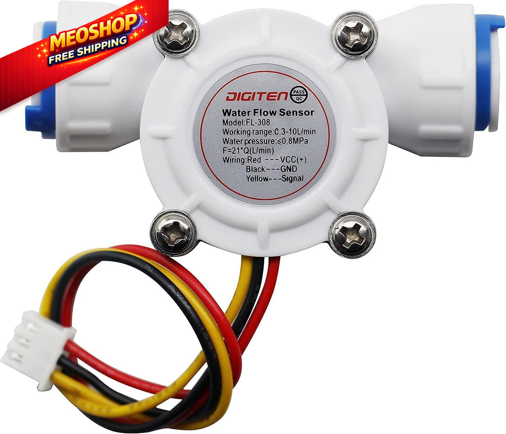 DIGITEN G3/8" Quick Connect Hall Effect Sensor Water Flow