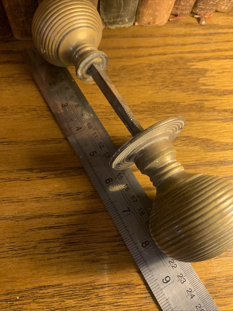 Antique Brass Beehive Door Knob Handle (11)