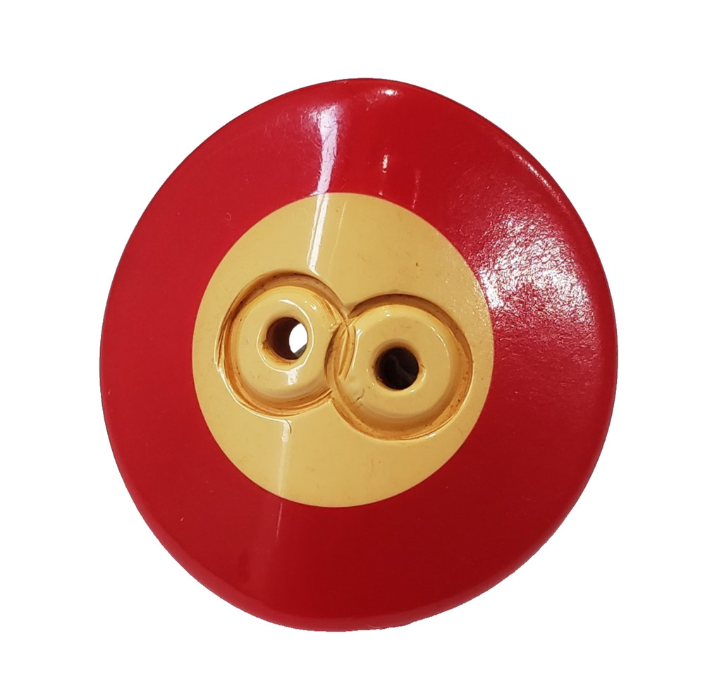 Thick Yummy Cherry Red & Cream Corn Bakelite Cookie Button