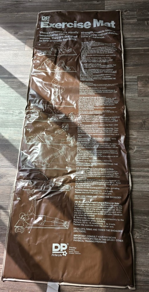 DP Exercise Mat - Double Sided  - Vintage - 70" x 25"