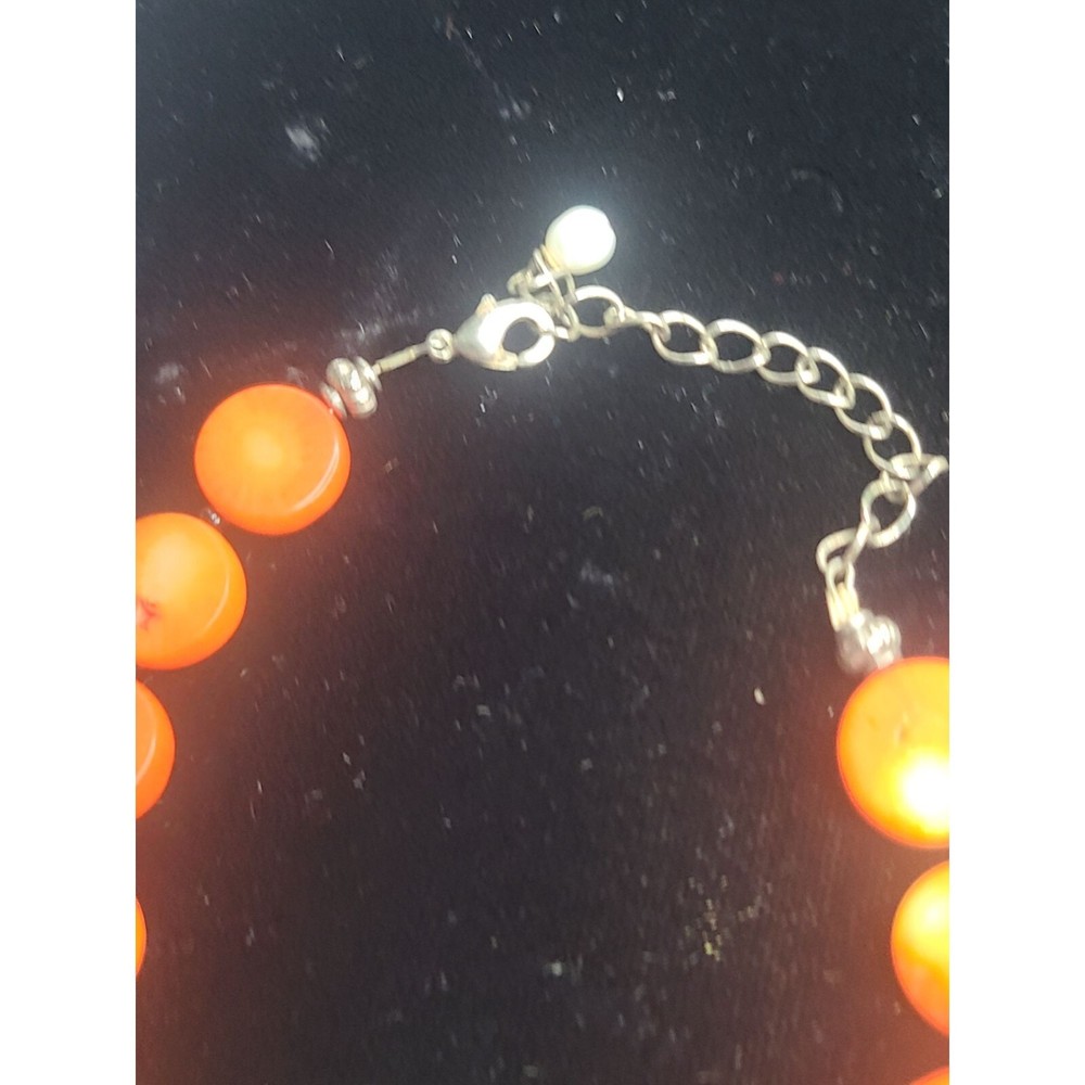 Handcrafted Coral & Turquoise Beaded Bracelet With Adjustable Chain