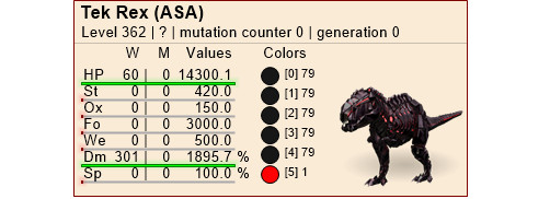 Ark ASA Xbox/PC/PS5 PVE Vader Tek Rex Level 362 baby breeding Pair