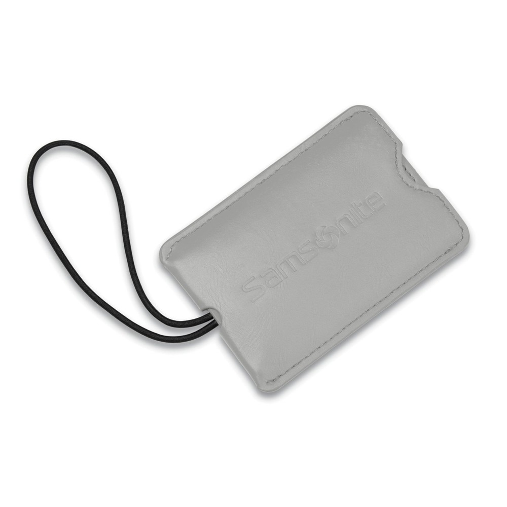 Samsonite 2-Pack Vinyl ID Tags, Light Grey