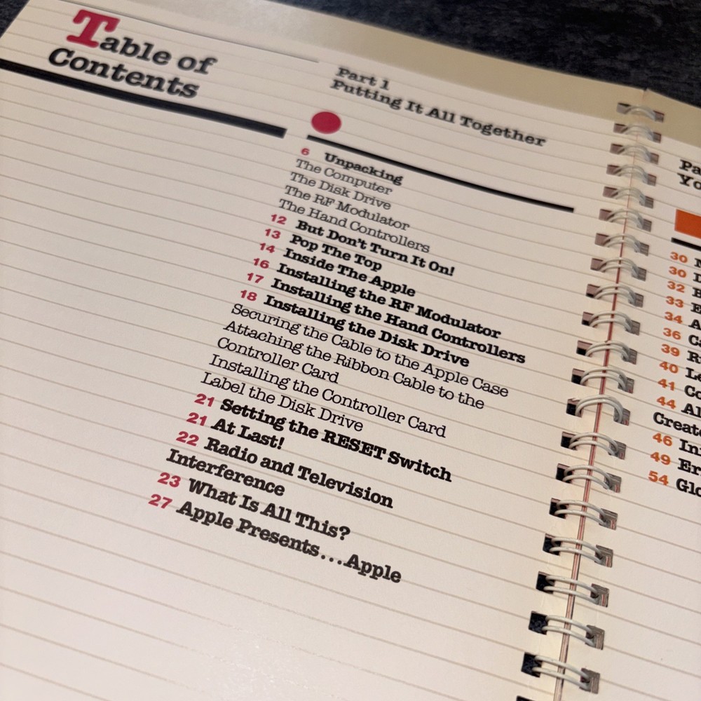 Apple Computer Family System Owner's / Reference Setup Guide 1981 #R