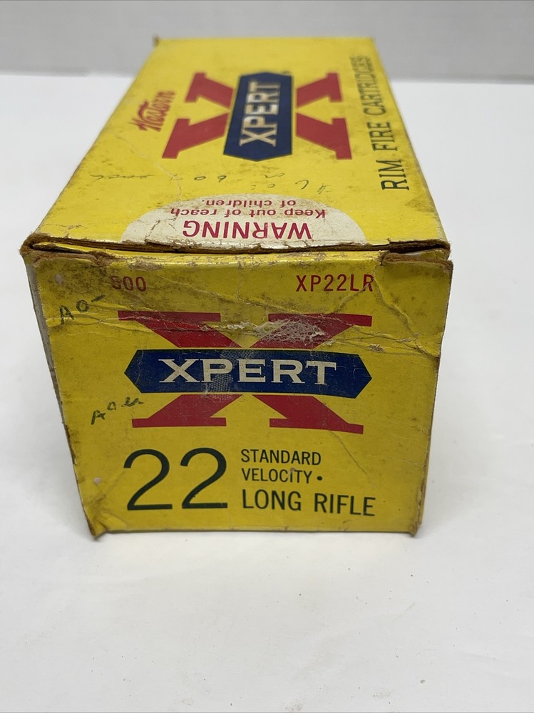 Vintage Western Expert .22 Box Long Rifle Box Empty Box
