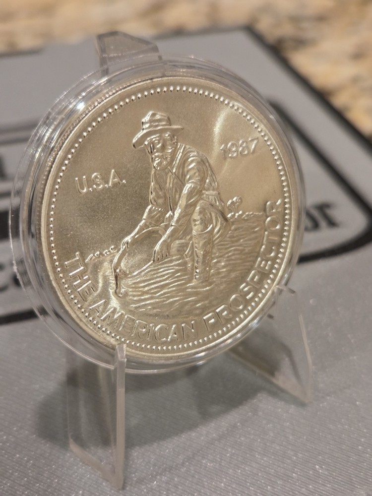 1987 1 oz Silver Round - Engelhard Prospector (Eagle Reverse)