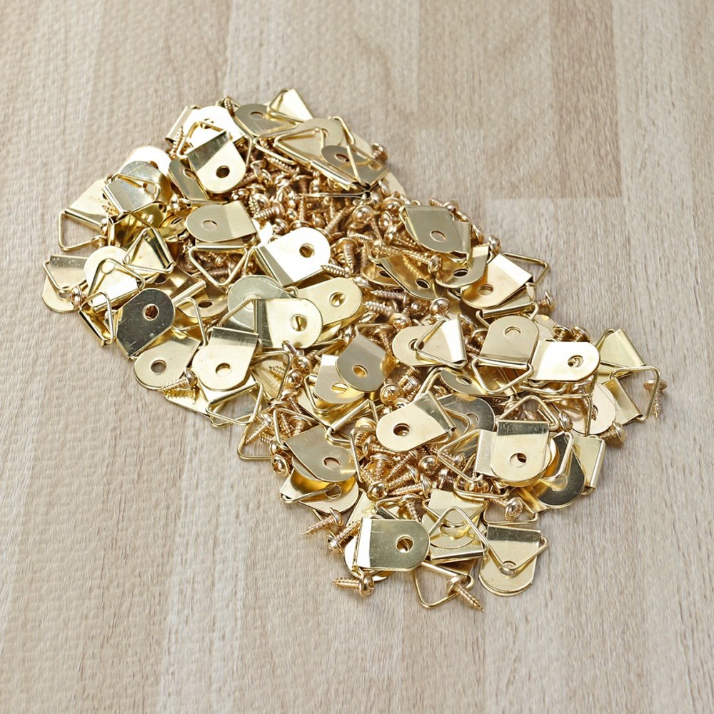 200 PC Painting Frame Hook Picture Hanging Hardware Invisible Iron