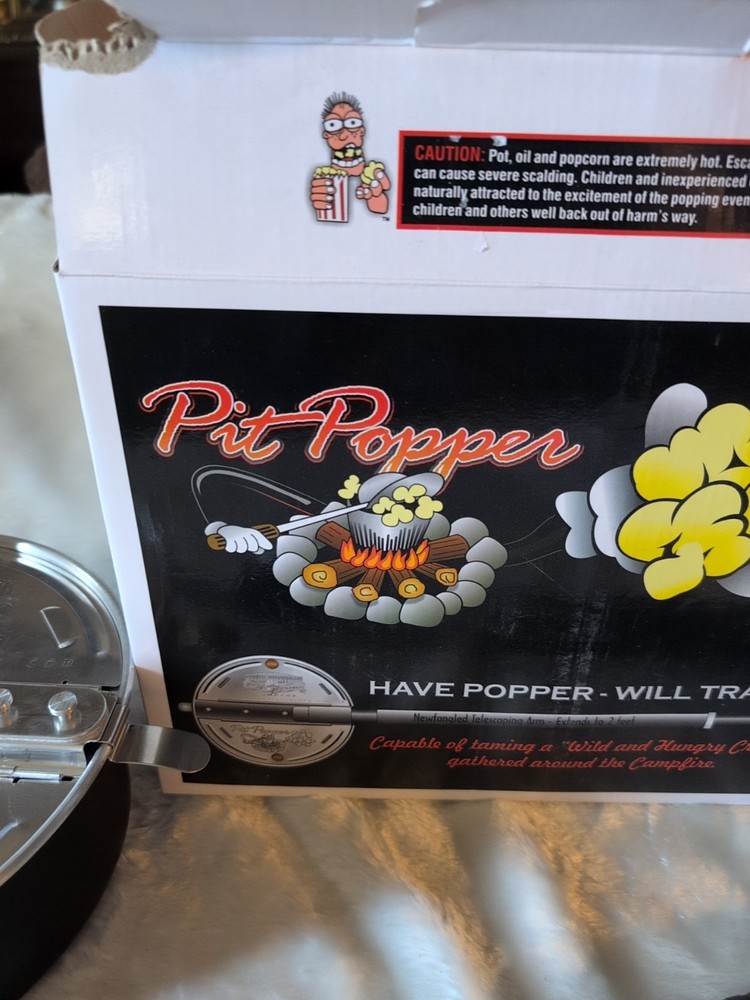 Great Northern Popcorn Company Pit Popper, Extending Handle, With Box
