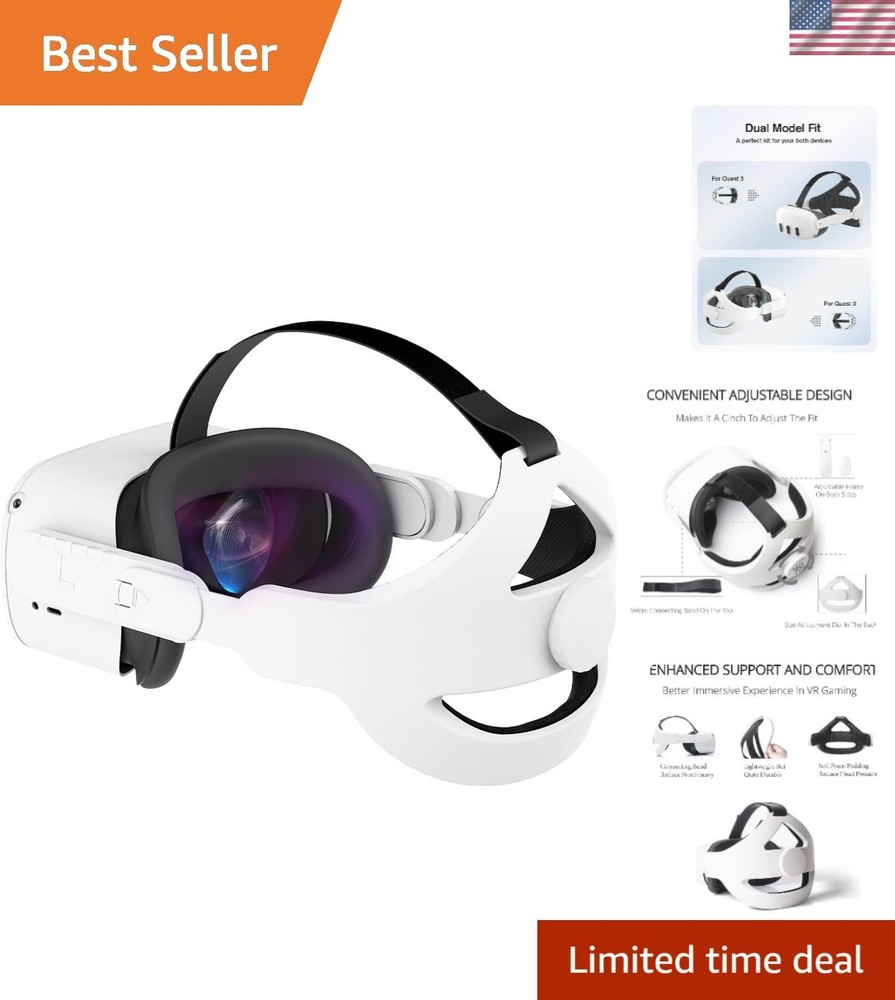 Adjustable Head Strap Compatible with Quest 2 VR Headset, Elite Strap Replace...