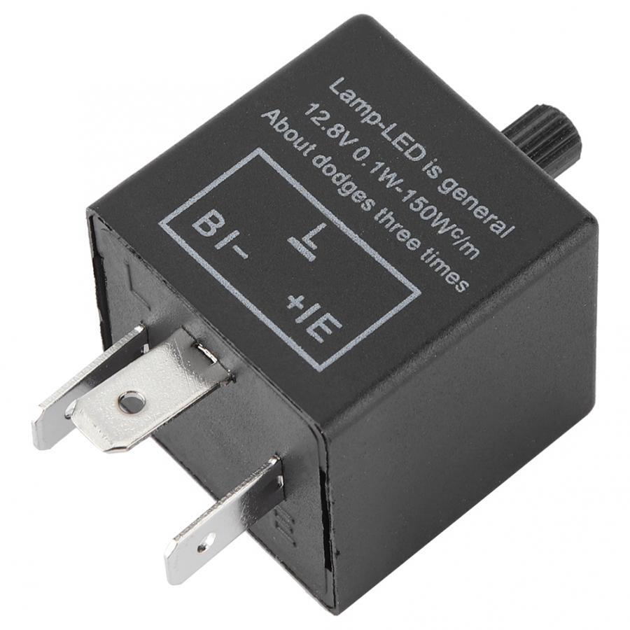 3-Pin DC12V LED Adjustable Turn Light Flasher Relay for Universal