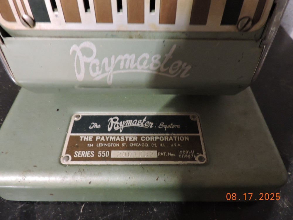 PAYMASTER VINTAGE MONEY ORDER MACHINE