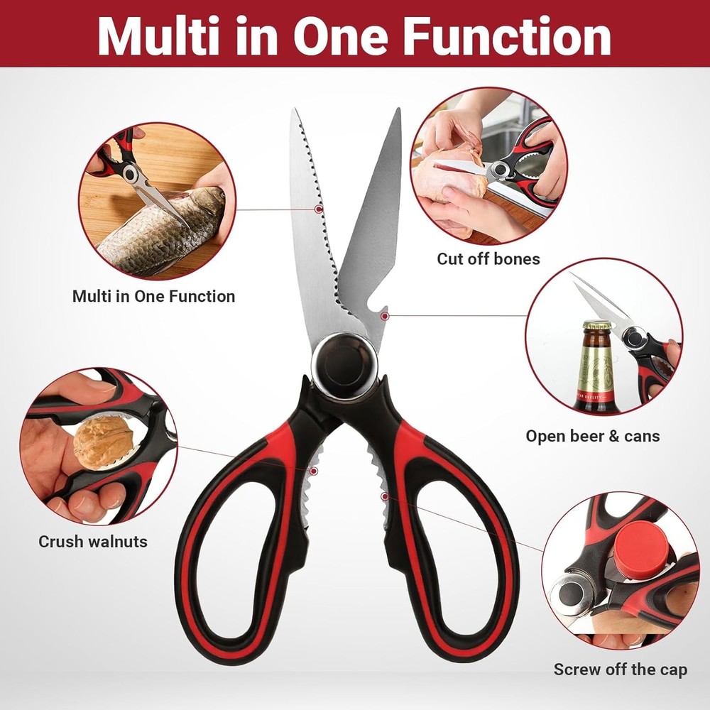 2 Pack Heavy Duty Kitchen Shears Stainless Steel