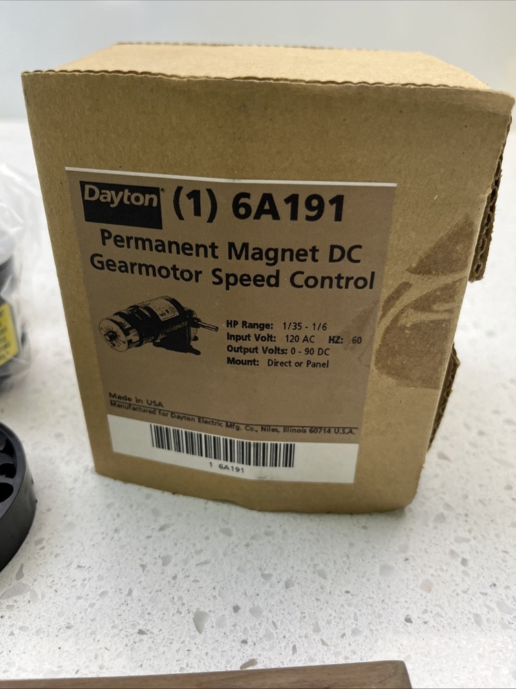 6A191 Dayton Speed Control Gearmotor