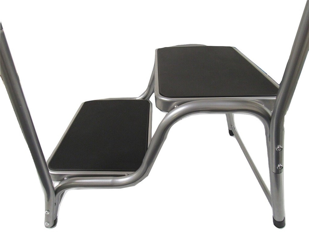 Caravan Double Step with Handrail (Support Handle Twin Non Slip Platform Stool)