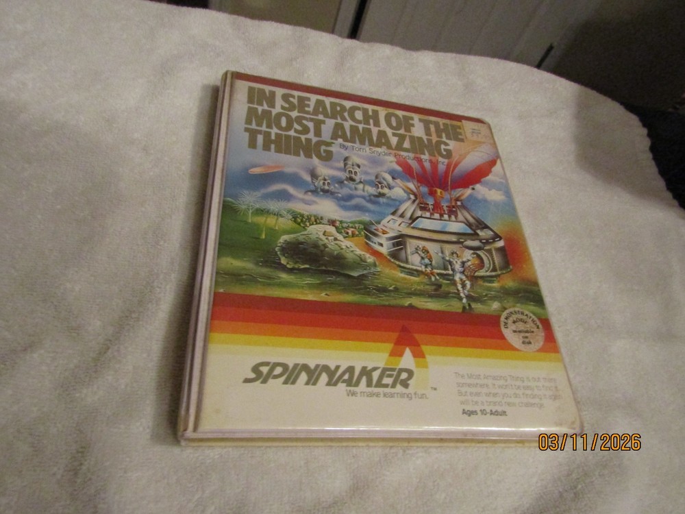 Spinnaker Search of Most Amazing Thing Apple Computer 1983 Computer Game Program