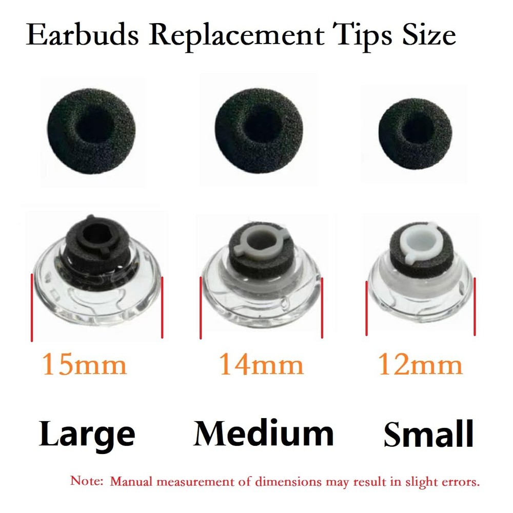 CYADCI 3 PCS Ear Bud Covers，Soft Replacement Earbud Tips M, white