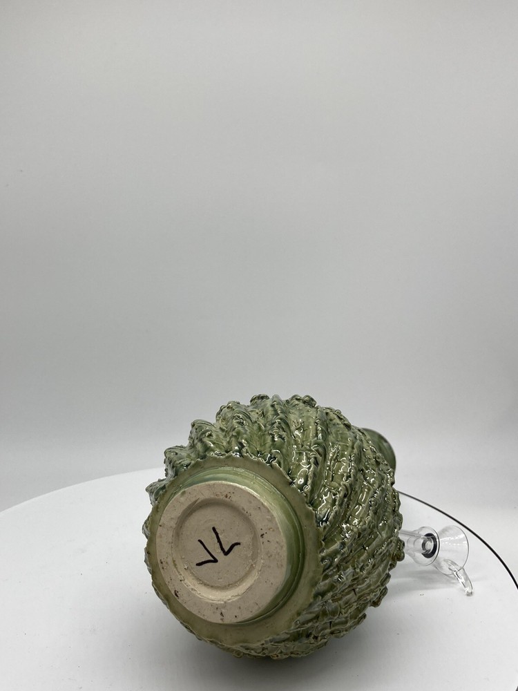 Hand Made New ceramic water bong Celadon Bottle Green